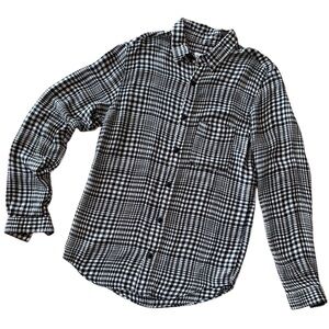 Zara Black and White Button Up Flannel